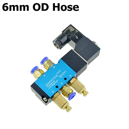 Válvula neumática magnética 4V110-06 con conmutación rápida de 5 vías para control de gas AC 110V 3