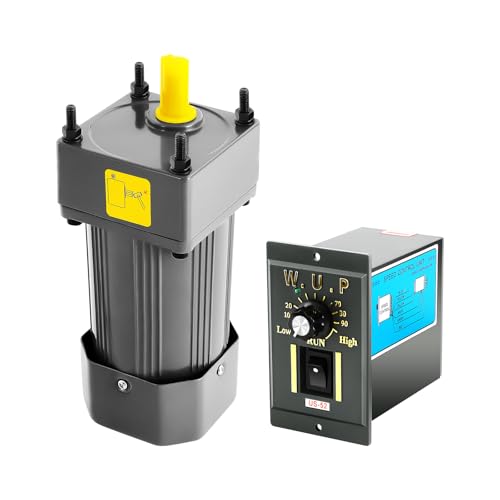 Motor de transmisión de 90 W, motor eléctrico, corriente alterna, motor AC Gear con regulador de velocidad ajustable 5K, instalación Elexible