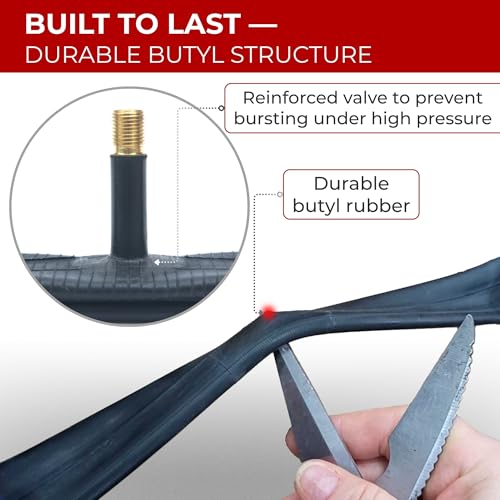 Fincci Fat Bike Inner Tubes 26 x 4.0 - Pair 100-559 mm with 48mm Schrader Valve - For Fat Tire and Mountain, Electric & Road Bicycles - Suitable for Sand, Snow, Dirt & Trail Use- Pack of 2 accessories - Afbeelding 5