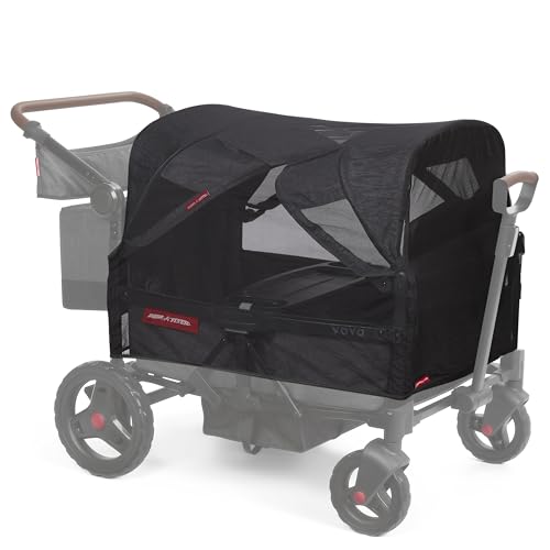 Image of Mosquito Net for Baby Stroller Wagon, Baby Travel Gear, Wagon Stroller Summer Essentials, Newborn Essentials, Radio Flyer Mosquito Mesh with Bag