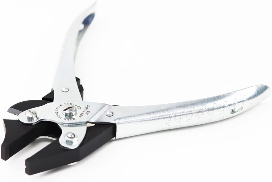 Maun 4951-160 Side Cutter Parallel Plier for Hard Wire Return Spring 160 mm | Cuts 2.5 mm Hard Wire and 4.0 mm Soft Wire | Serrated Jaws for Grip | V-Slot to Hold Wire Rod | Professional