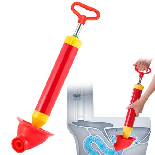SGZIOO Desatascador Tuberias a Presion, Desatascador Wc, Pistola Desatascador Tuberias, Desatascador De Tuberías con Aire Comprimido, Desatascador Fregadero para Inodoro, Lavabo, Bañera