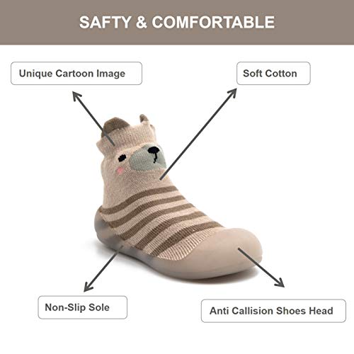 Babycare Toddler sock shoes baby boys girls Slippers shoes Baby Infant First Walking Shoes Rubber Sole Non-Skid Floor Slippers3