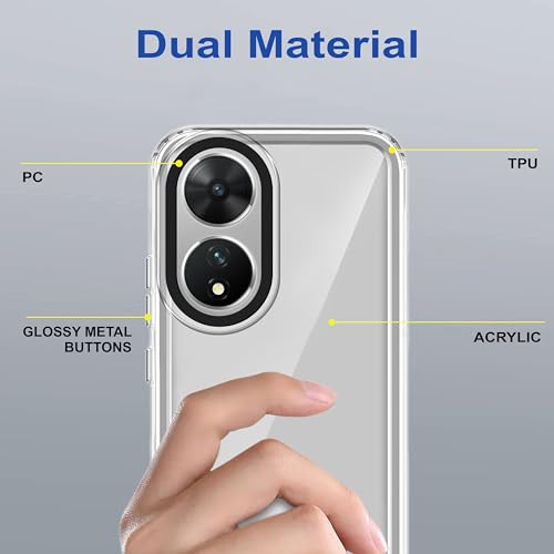 Image of Zapcase Back Case Cover for Vivo T2 5G | Compatible for Vivo T2 5G Back Cover | Case Cover with Camera Protection | (TPU + PC | Transparent)