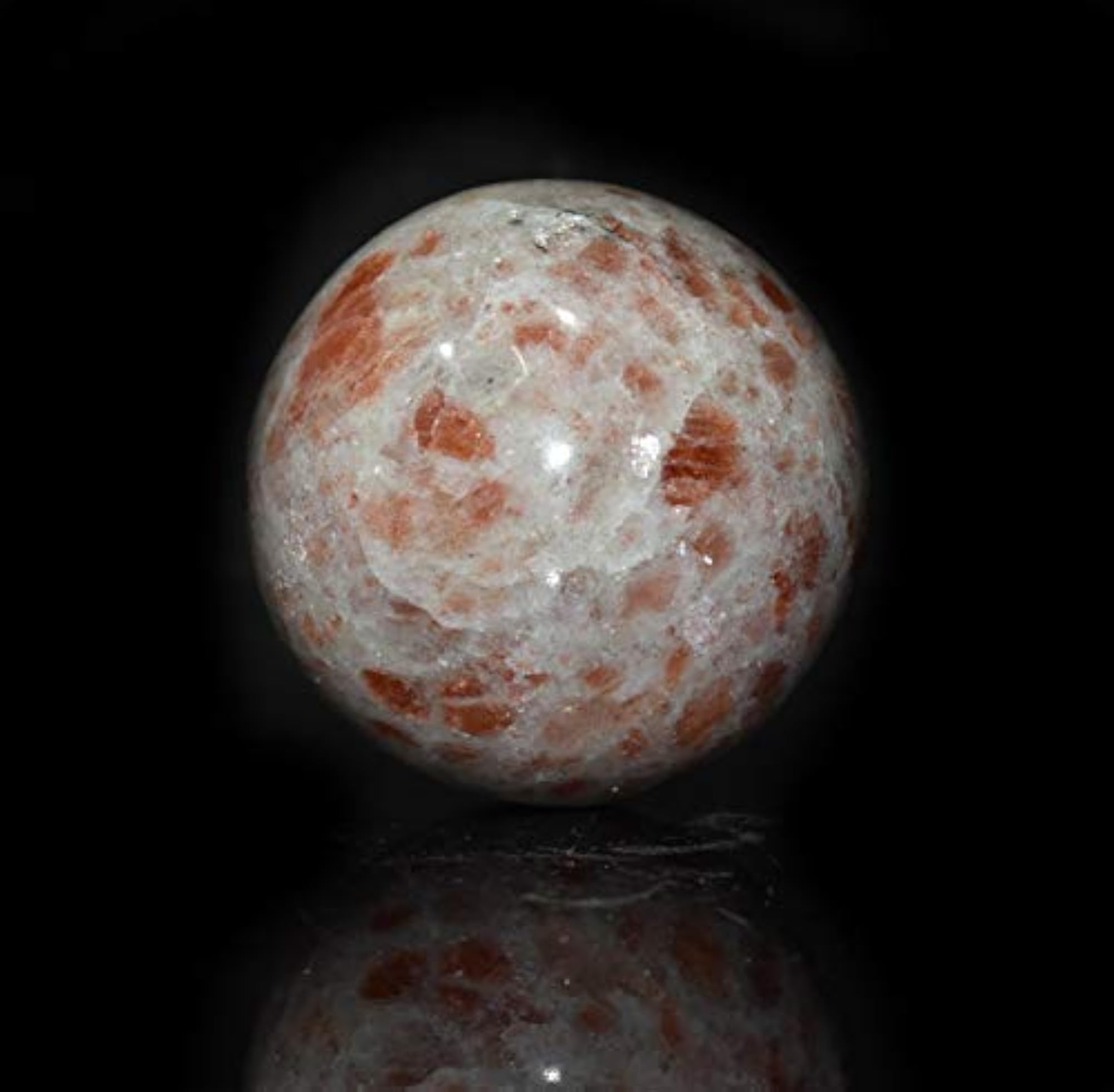 Sunstone Chakra Balancing Sphere, Natural Healing Stone