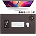 Leather Desk Pad 36" x 20", Vine Creations Office Desk Mat Waterproof Brown - Premium Quality - Smooth Mouse Writing Surface - Maximum Protection Dual-Sided Pu Leather Blotter for Desk Office/Home