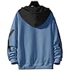 Men's Hoodie Hooded Pullover Outdoor Sweatshirt Top Blouse Streetwear Urban Jumper Casual Print Hoody Autumn Winter(A Blue,2XL) #3