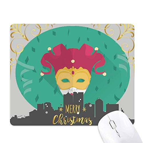 Tapis de souris joyeux carnaval de venise la nuit de noël en caoutchouc antidérapant