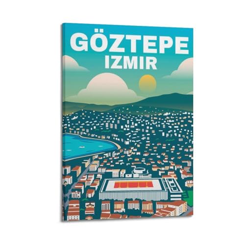 Izmir Göztepe poster Turquie pour habiller un mur blanc