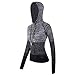 Produktbild Nanomi Beauty Damen Langarm Frühling Herbst Sport Running Hoodies Casual Reißverschluss Yoga Shirts Kapuzenpullover Slim Fit Sweatshirt Jacke Mantel XL grau
