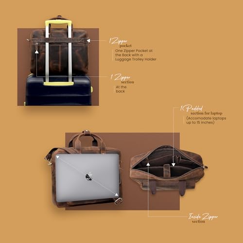 16" Leather Messenger Bag for Men Vintage Leather Laptop Bag Computer Satchel3