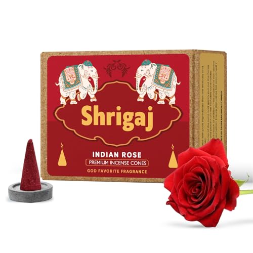 Image of Natural Rose Dry Dhoop Cones - 51 Cones for Daily puja, Meditation & Rituals