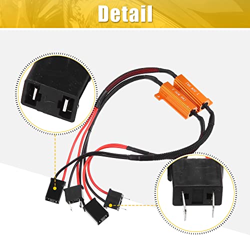 X AUTOHAUX 2 piezas Decodificador Canbus LED H7 para auto miniatura 4