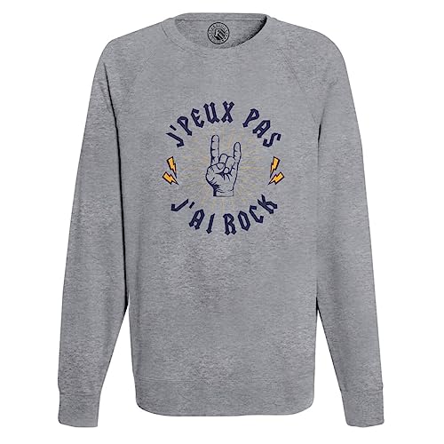 Sweat Homme J'Peux Pas J'Ai Rock aux finitions soignées pour passionnés de guitare basse