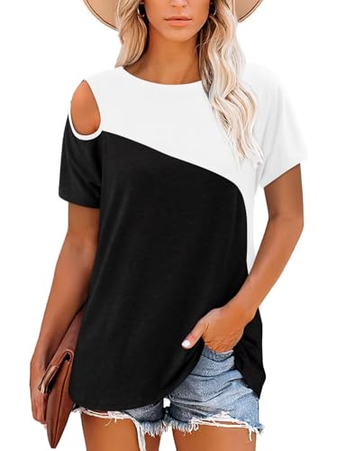 KISSMODA Summer Short Sleeve T Shirt Loose Fit Casual Dressy Women Top 2025 Trendy Ladies Fashion Blouses(S-3XL)