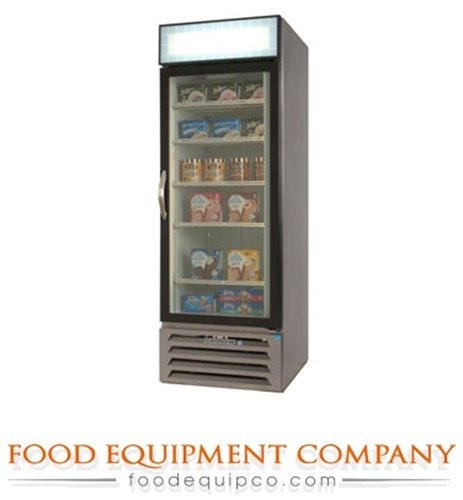 Beverage-Air MMF23-1-W-LED MarketMax 27" One Section Glass Door Reach-In Merchandiser Freezer with LED Lighting 23 cu.ft. Capacity White Exterior and Bottom Mounted on Fridge.com