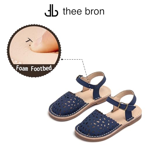 Image of THEE BRON Toddler Girls Espadrilles Sandals Hollow Out Rustic Dress Shoes