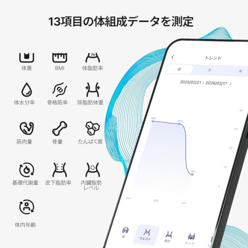 RENPHO 体組成計RENPHO Elis 1 体組成計 USB Type-C充電 体重計 体脂肪計 13項目測定 スマホ連携 アプリ連携 Renpho Health BMI 筋肉量 内臓脂肪 ベビーモード 最大150kg 高精度 5mm強化ガラス ブラック