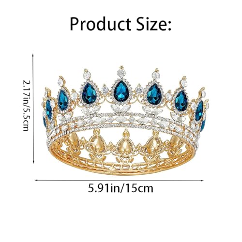 Image of Queen Crown for Women, Tiara for Women Wedding, Crown for Women Queen, Elegant Bridal Headpiece for Wedding Ceremonies, Pageant Competitions