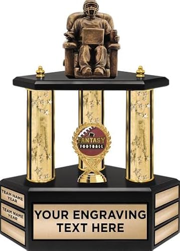 Crown Awards 15" Gold Stars Fantasy Football Armchair Quarterback Perpetual Trophy Prime
