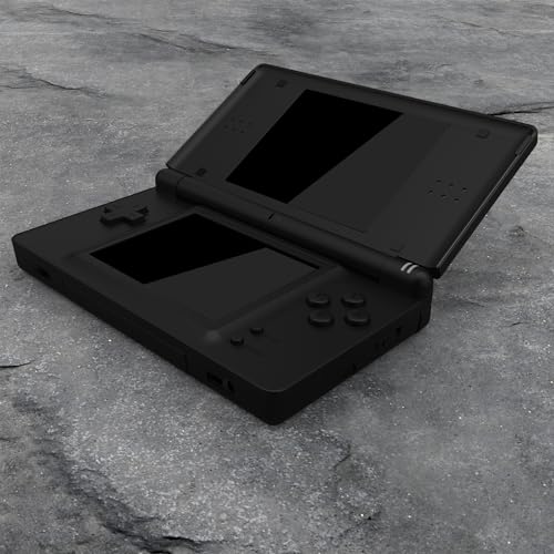 Image of eXtremeRate Black Replacement Full Housing Shell for Nintendo DS Lite, Custom Handheld Console Case Cover with Buttons, Screen Lens for Nintendo DS Lite NDSL - Console NOT Included