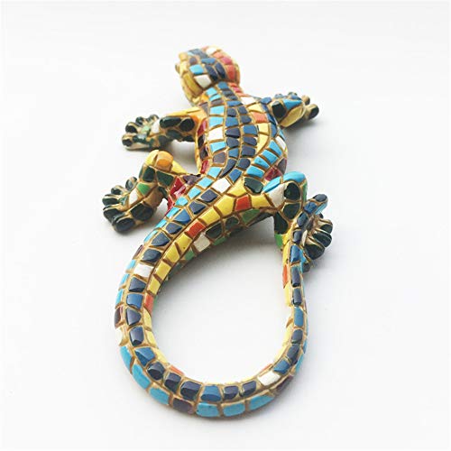 Imán decorativo 3D lagarto mosaico España 5x10.2 cm miniatura 2