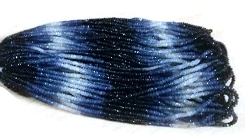 Saphir bleu naturel en perles rondelles facettées contre les bijoux ternes 39cm
