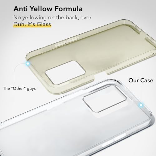 Image of Jkobi Lifetime Anti-Yellow Clear Back Cover Case for Oppo A77 4G | Oppo A77s (Sleek Hard Crystal | Shockproof and Camera Protection)