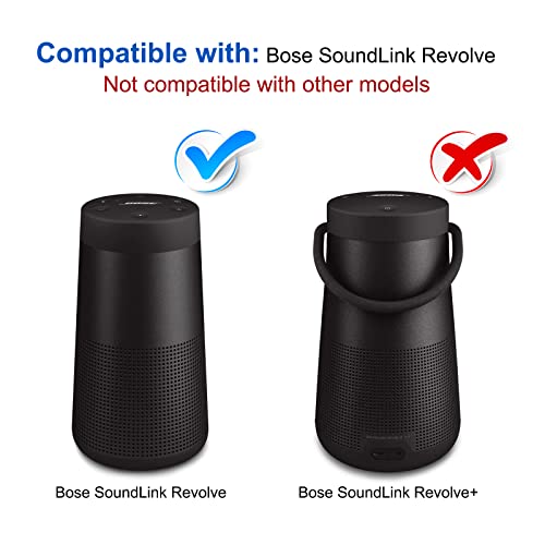 Ltgem Eva Hard Case For Bose Soundlink Revolve Or Revolve (Series Ii) Bluetooth Speaker With Mesh Pocket-Black #TOP1