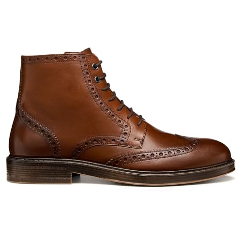 Geox Stivali da uomo U Henreys alla caviglia, cognac, 41.5 EU