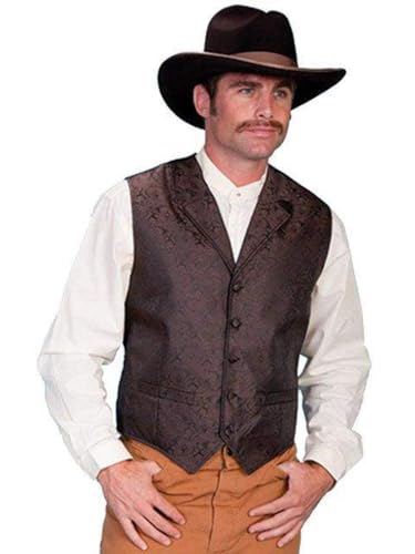 Image of Scully Black Classic Paisley Men's Vest RW093