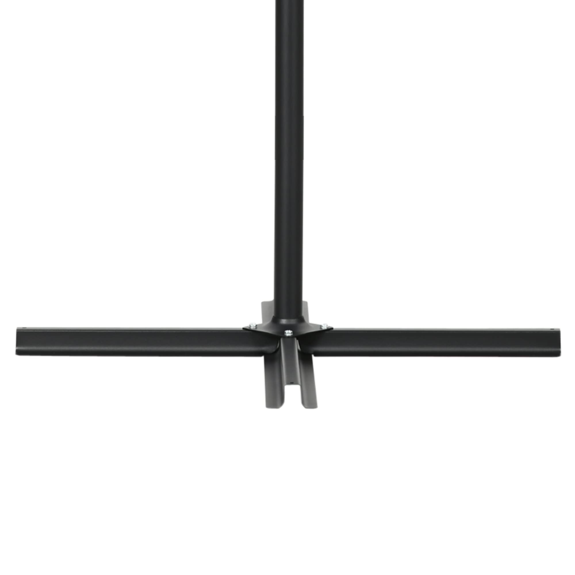 Outsunny Parasol Excéntrico Ø 295 cm con Mosquiteras y Manivela Beige | Sombrilla de Jardín, Ángulo Ajustable, Base Cruzada, para Terraza Patio Exterior