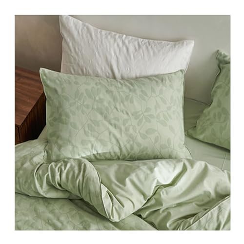 Housse de couette douce lit 1.8m pour une chambre cocooning verte - 5