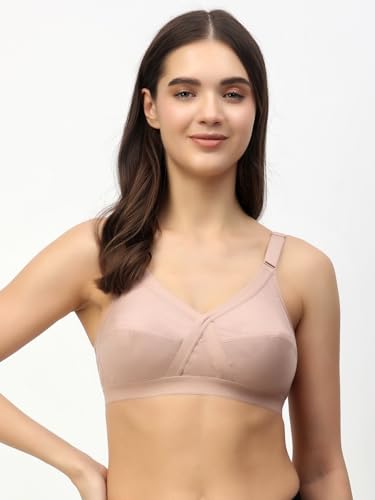 Image of Floret Women's Pure Cotton-Fabric Non Padded & Non-Wired Cut & Sew /Full Coverage Bra