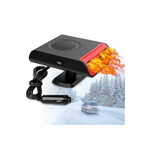 Ventilador de coche calefactor de 12V con descongelación rápida y función dual frío calor