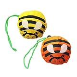 Gadpiparty 2 de Poliéster Reutilizables de Plegables Bolsas Creativa de Abeja Color Aleatorio para Hacer la y Transportar Alimentos