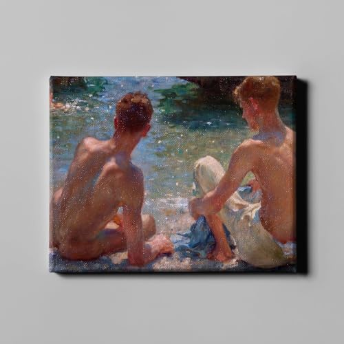 Lienzo mediano de alta calidad con la obra The Critics de Tuke
