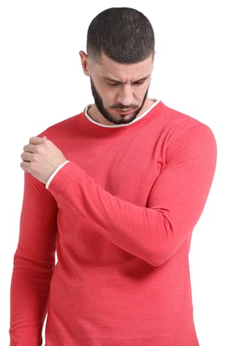 Image of fanideaz Mens Popcorn Textured Cotton Full Sleeve Round Neck T Shirt for Men Soft and Breathable Fabric Trendy Look Regular Fit Ideal for Daily Casual Wear