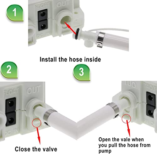 TDRSUPER Bottled Water Dispenser Pump System Single Inlet 110V 60PSI Drinking Water Electric Water Pump Compatible with Coffee/Tea Machine, Water Dispenser, Ice Maker, Refrigerator