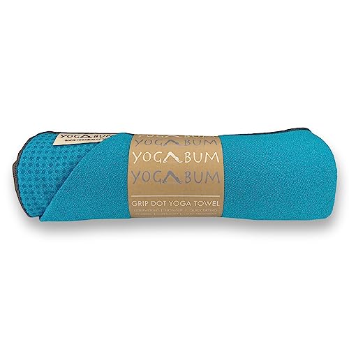 Grip Dot Serviettes pour tapis de yoga | Antidérapantes | Serviette de yoga écologique (bleu Miami) – Image 5