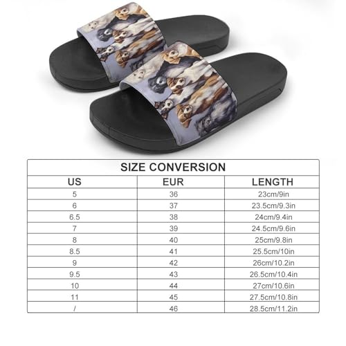 Winter Dogs Christmas Day Non Slip Slides Sandals for Women Men Quick Drying Shower Shoes for Bathroom Pool Beach2