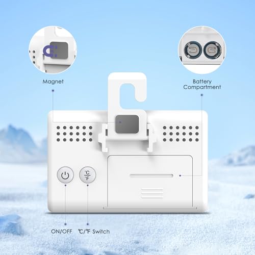 Termómetro para frigorífico digital con pantalla LCD en pack de 2 unidades para control de neveras 5