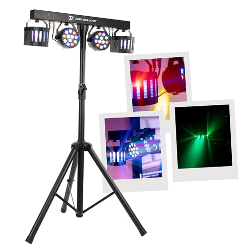 PARTY BAR DERBY - BoomToneDJ ; LE projecteur à effets INCONTOURNABLE pour vos soirées privées, bars, dj mobile, Nombreux programmes automatiques, Trépieds inclus.