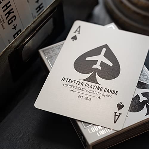 SOLOMAGIA Mazzo di Carte Lounge Edition in Jetway (Silver) with Limited Back by Jetsetter Playing Cards