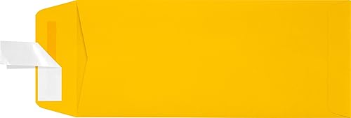 LUXPaper Sobres de negocios #10 Policy  Despegar y prensar  4 18 pulgadas x 9 12 pulgadas  Amarillo girasol  Texto de 80 libras  50 unidades