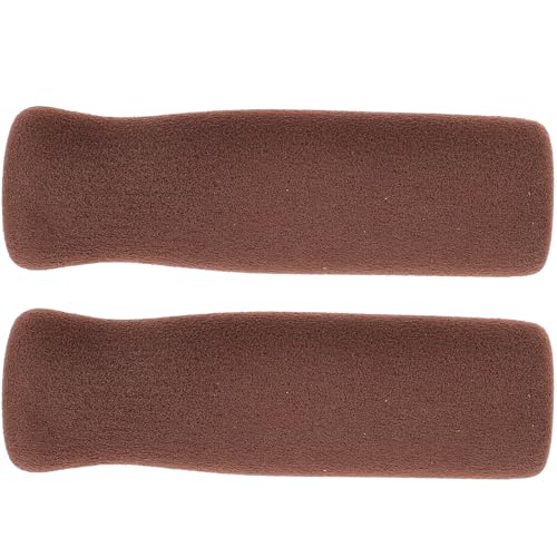 Abaodam 2 Empuñaduras Antideslizantes para Muletas y Bastones de Espuma Marrón Diseño Grueso para Personas Mayores y Agarre Cómodo