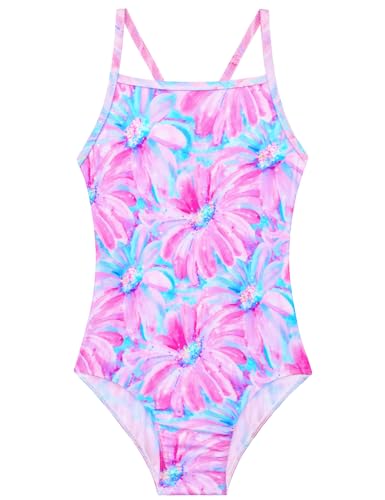 Image of Girls Swimsuits One-Piece Bathing Suits Multicolor Kids Sport Summer Beach Swimwear for 2-10 Years Old