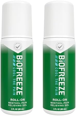 Biofreeze Pain Relief Roll On, Cooling Menthol Relief, 3 FL OZ (2 pack)