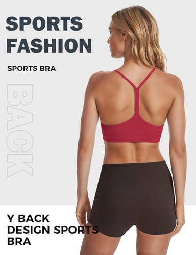 Image of Buauty Sports Bra for Women, Y Back Bralette, Light Support Workout Backless Bra with Removable Pads for Gym Yoga Pilates