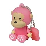 8 GB USB Stick Flash Drive lustig Steht 3D anmaux AFFE rosa